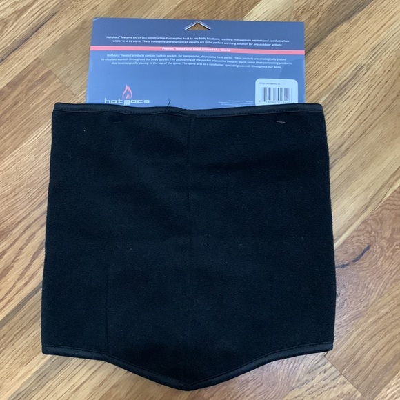 💕5/$15 Hot Mocs MENS Fleece Gaiter , NEW in black , 2 free warmers - Picture 2 of 4